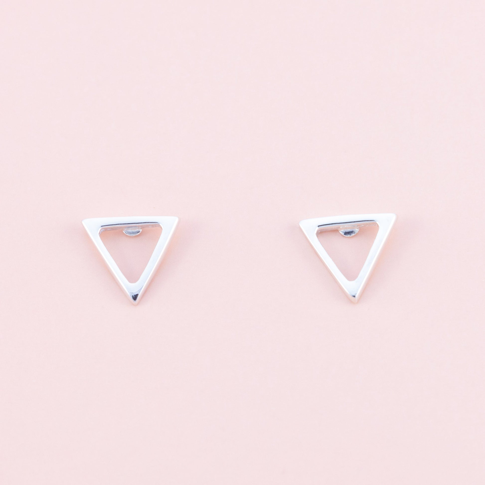 Sterling Silver Triangle Studs - The Silver Alchemist