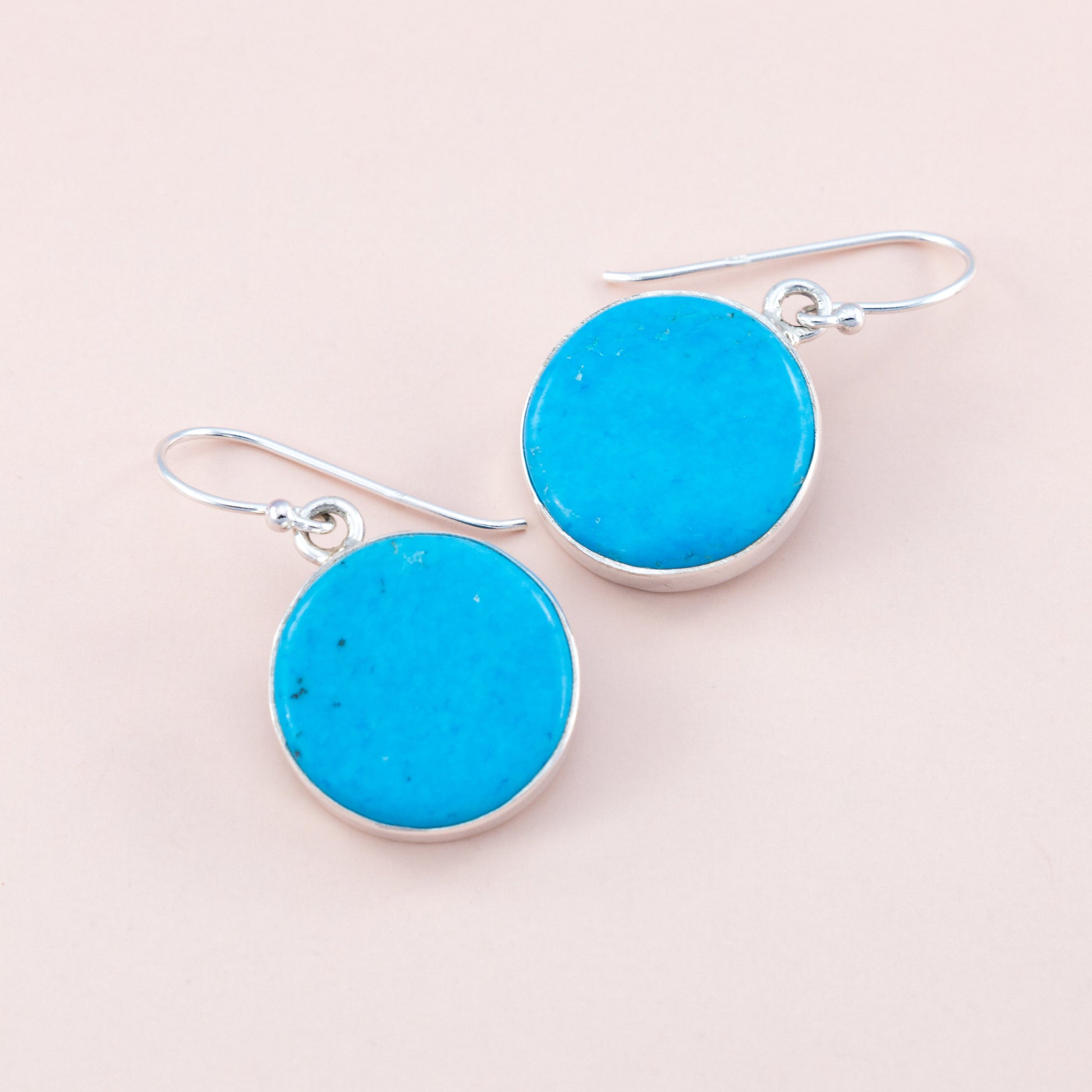 Sterling Silver Turquoise Gemstone Dangle Earrings - The Silver Alchemist