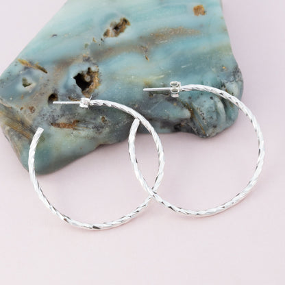 Sterling Silver Twisted Hoops - The Silver Alchemist